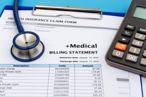 Medical bill with calculator